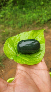 Green oval linga stone ( Emerald)