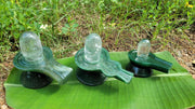 Green stone & Spatika Shivalinga