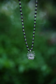 Karungali German Silver mahakal with 14 Hand Pendant
