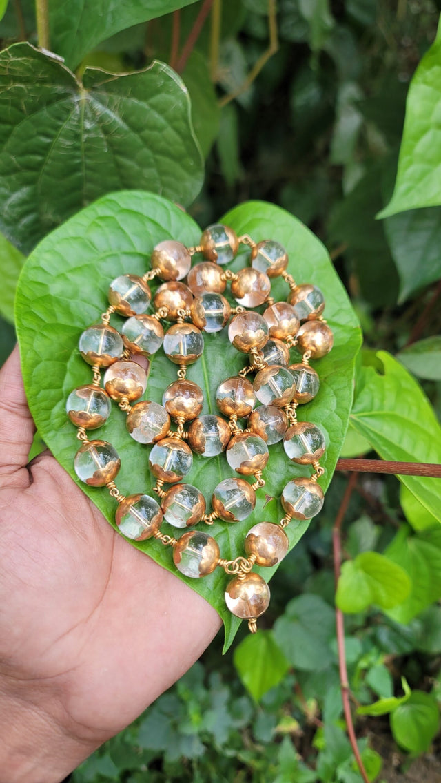 Spatika Panchaloha(Impon) Premium mala-14mm