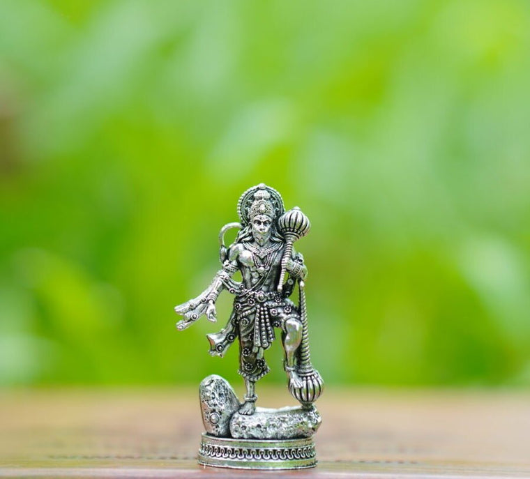 Hanuman Ji Idol Silver Finish for Home
