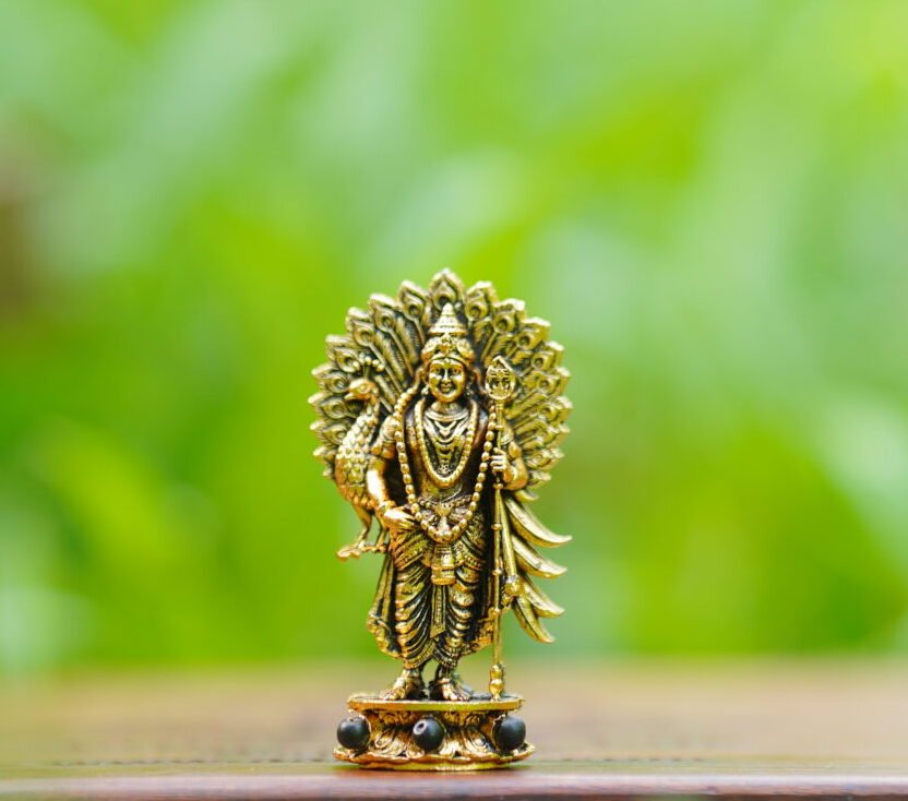 Murugan Idol in Gold Finish for Home