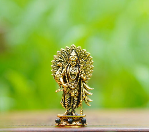 Murugan Idol in Gold Finish for Home