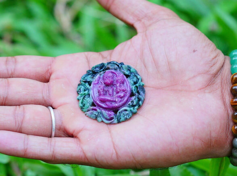 Ruby Zoisite Hanuman Idol