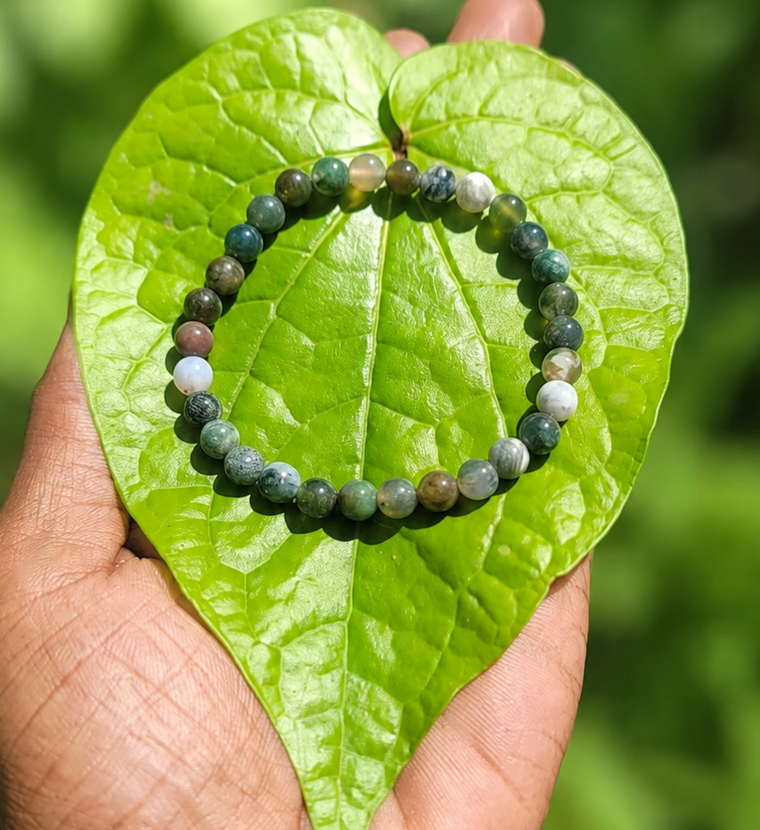Indian Agate Bracelet 6mm
