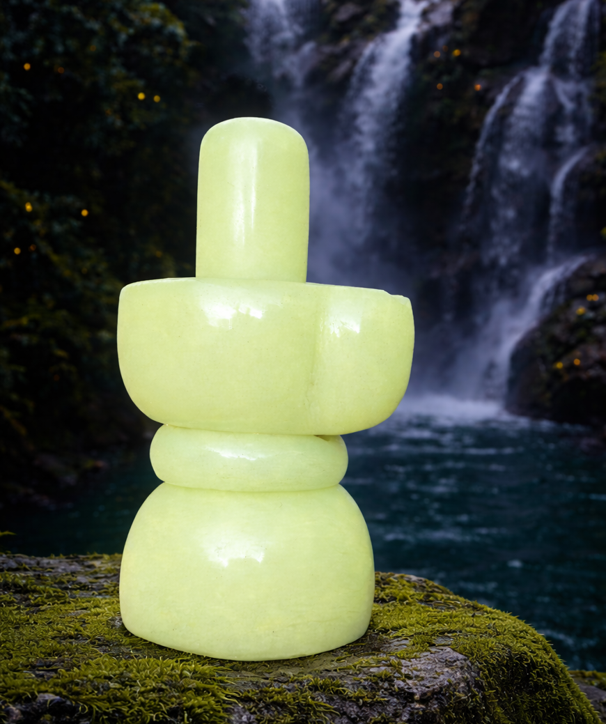 Glowing Shivalinga (400gram)-4inch