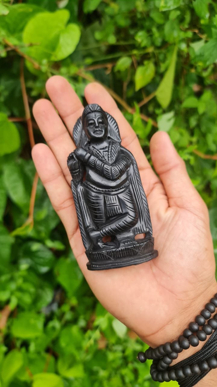 Karungali Krishna Statue 4 inch
