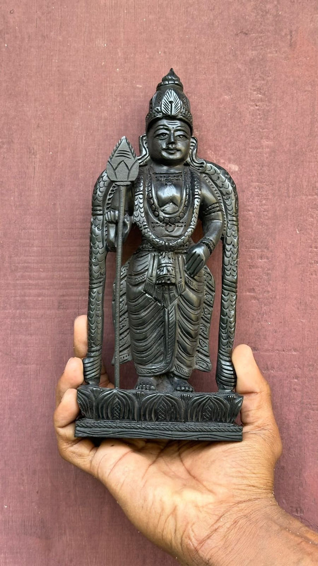 Karungali Murugan Statue 9 inch