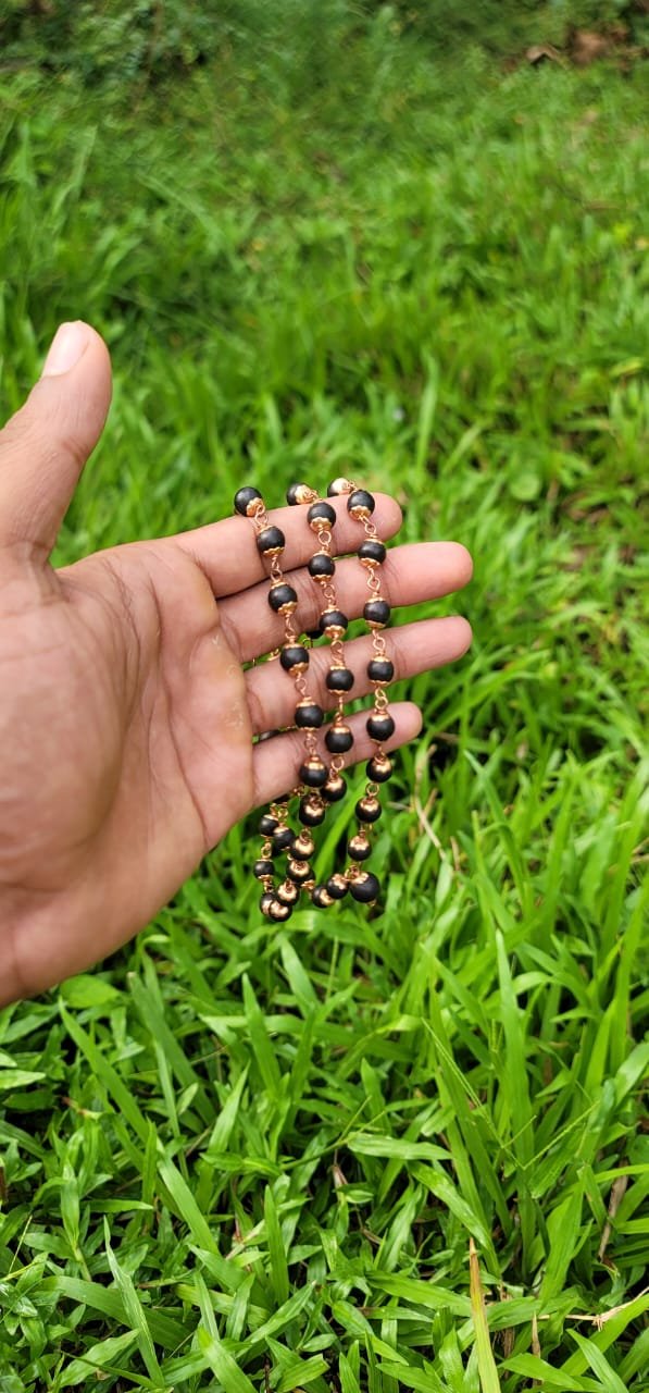 Karungali Copper Cap Mala - 6mm