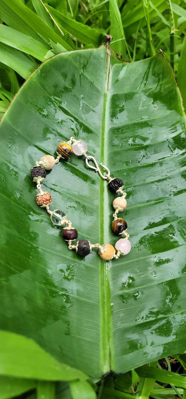 Navamani Silver(925) Bracelet - 8mm