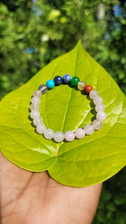 Rose Quartz + Chakra Bracelet