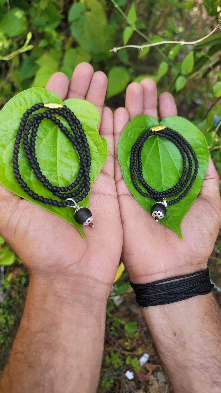 Karungali Mala For Children With 14 mm Dollar