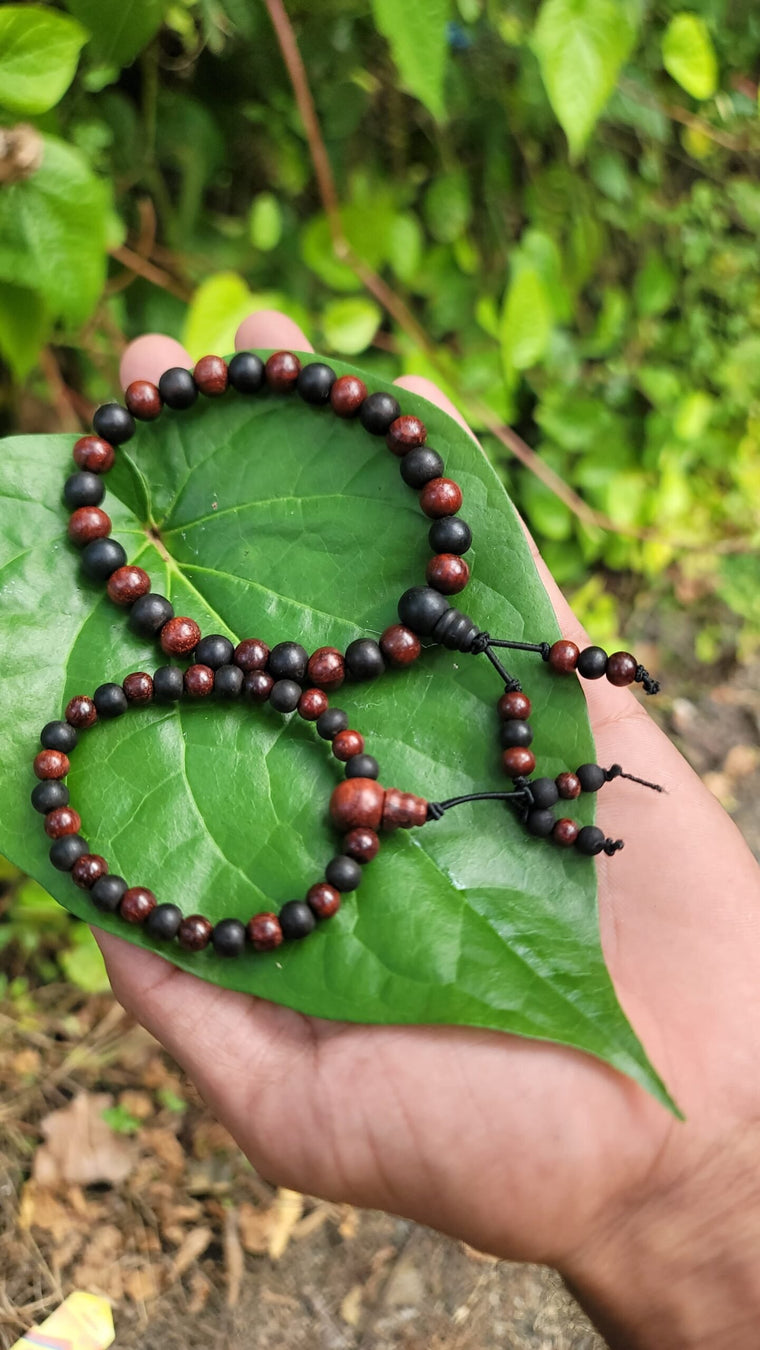 Red Sandalwood & Karungali Bracelet - 6mm