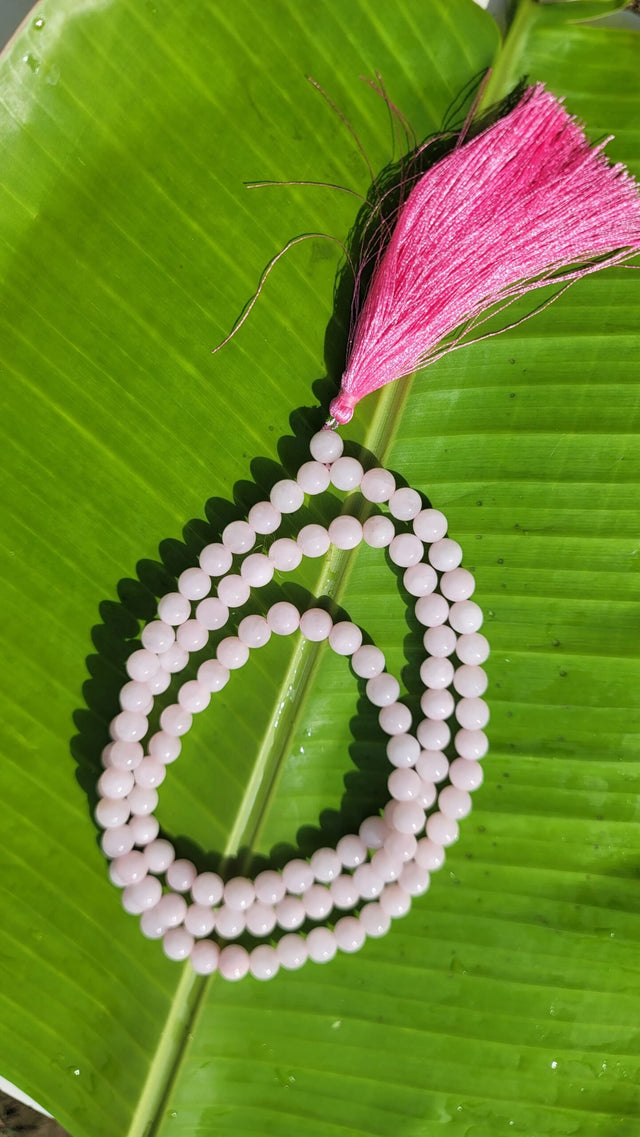 Rose Quartz Gemstone Mala 108 Pearls