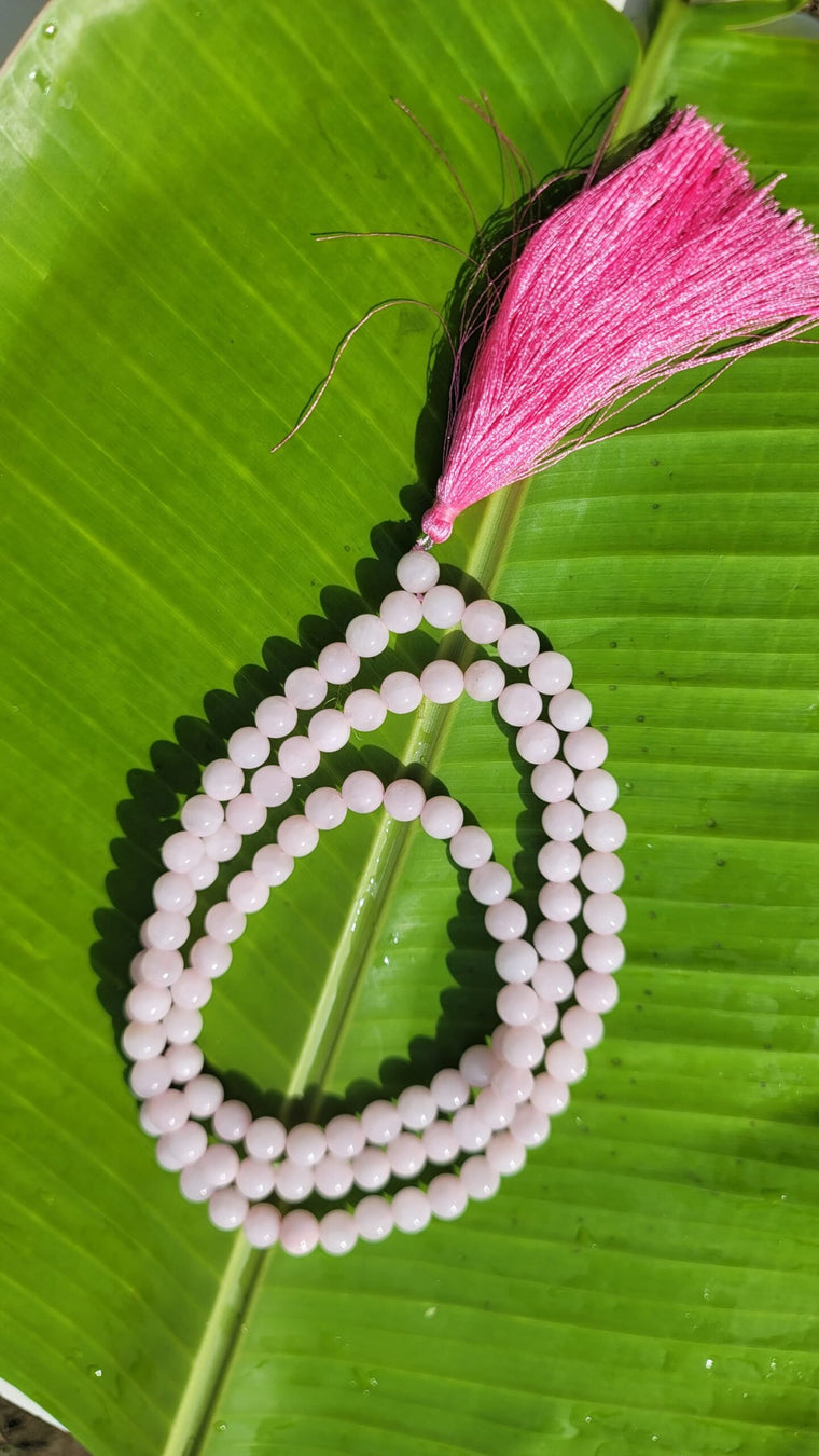 Rose Quartz Gemstone Mala 108 Pearls