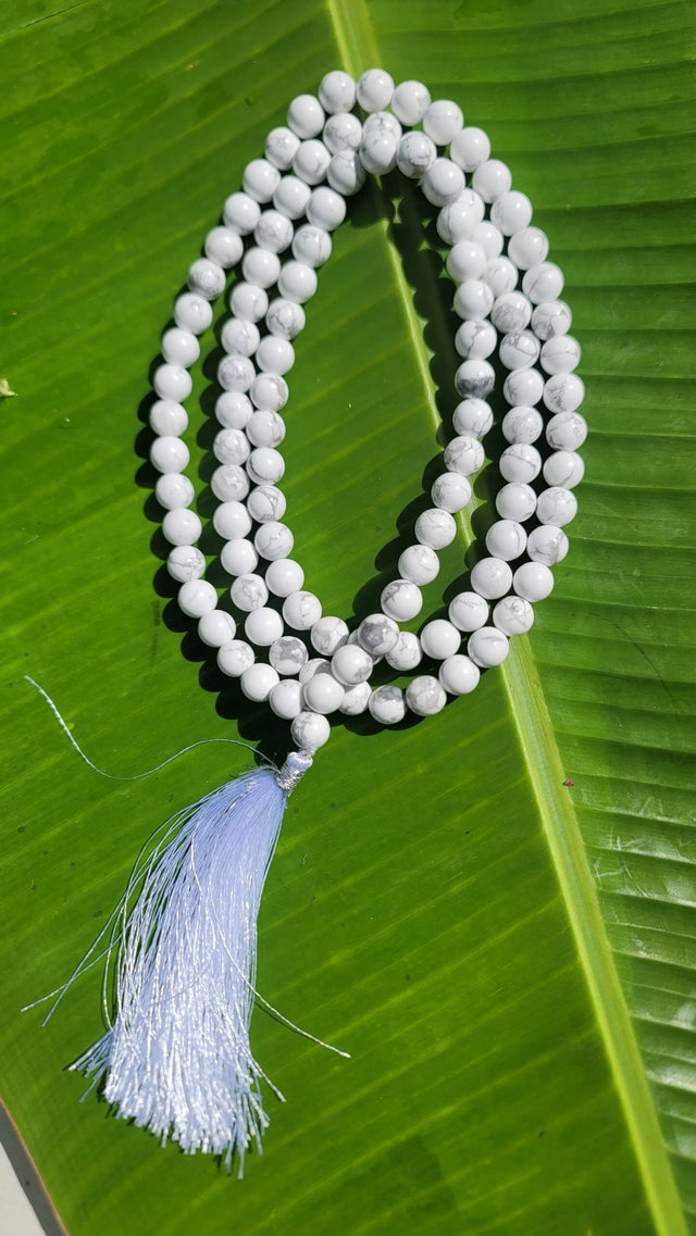 Howlite Gemstone Mala 108 Pearls