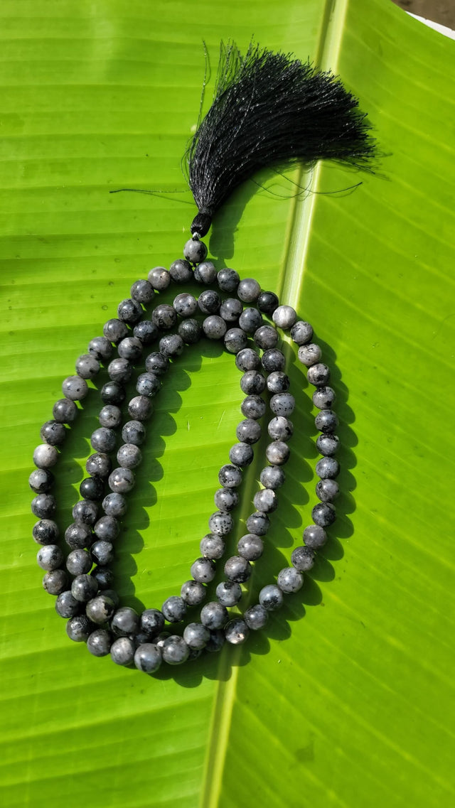 Larvikite Gemstone Mala 108 Pearls