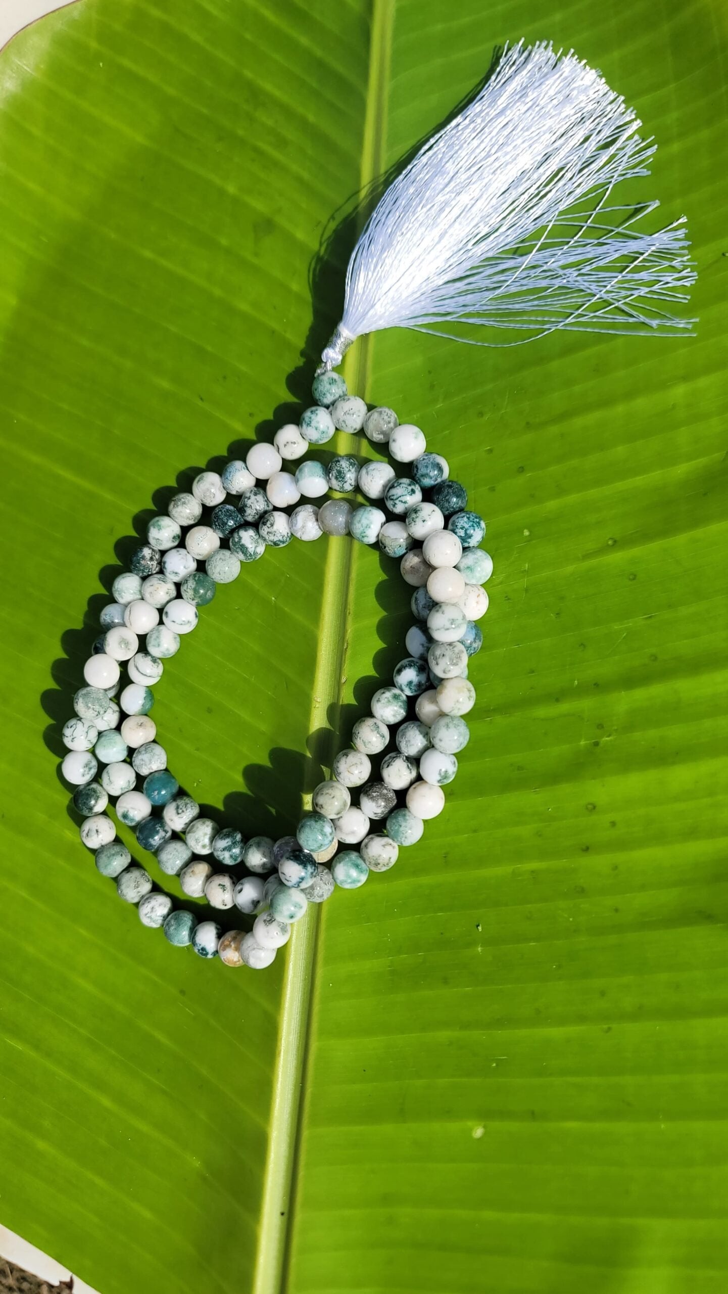 Tree agate Gemstone Mala 108 Pearls