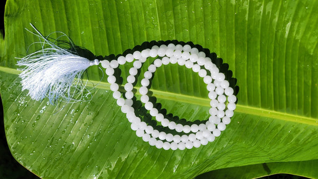 White Jade Gemstone Mala 108 Pearls
