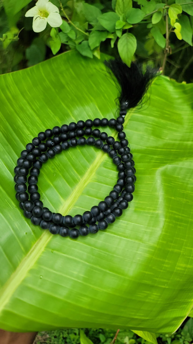 Black Onyx Gemstone Mala 108 Pearls