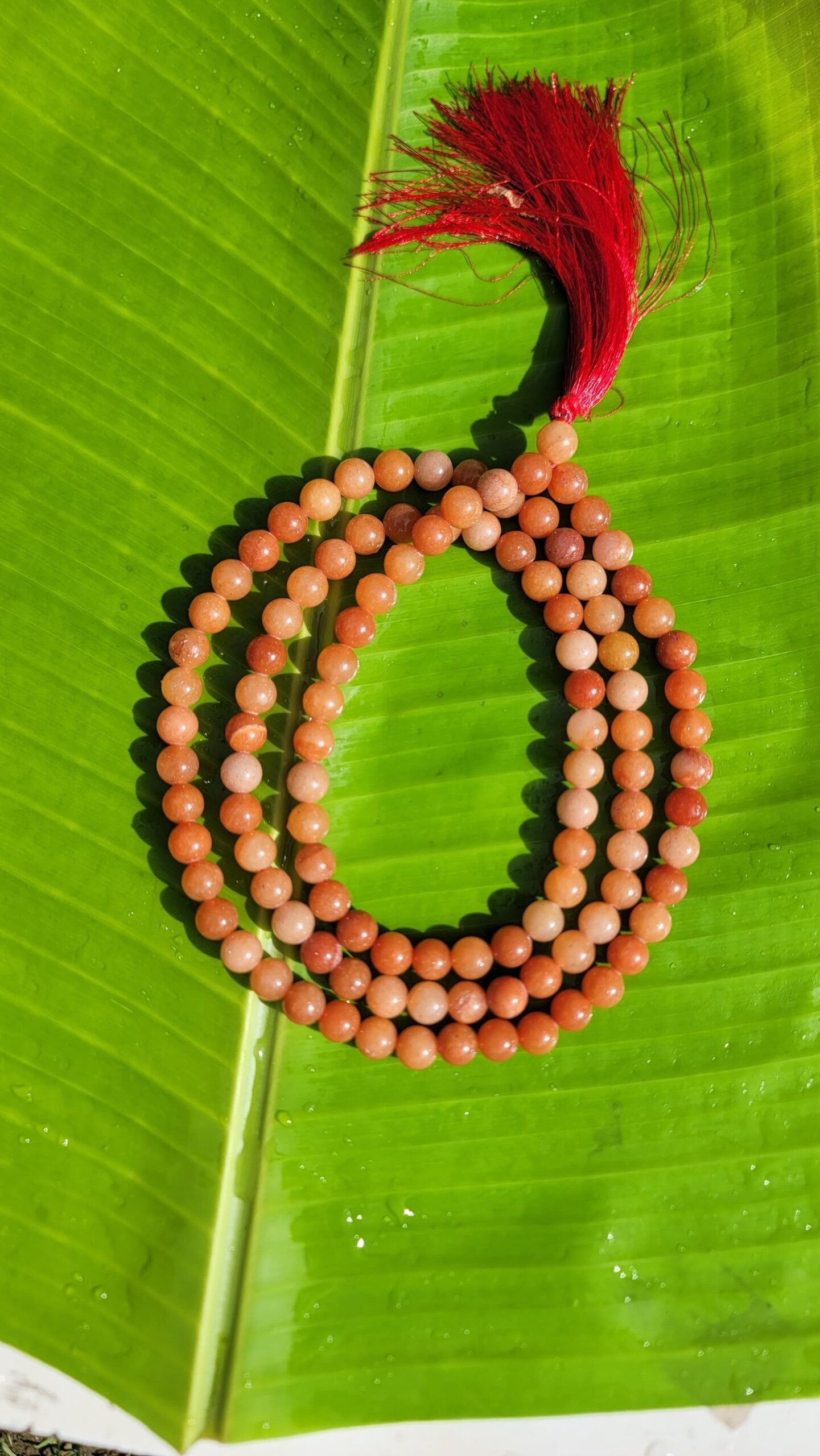 Red Aventurine Gemstone Mala 108 Pearls