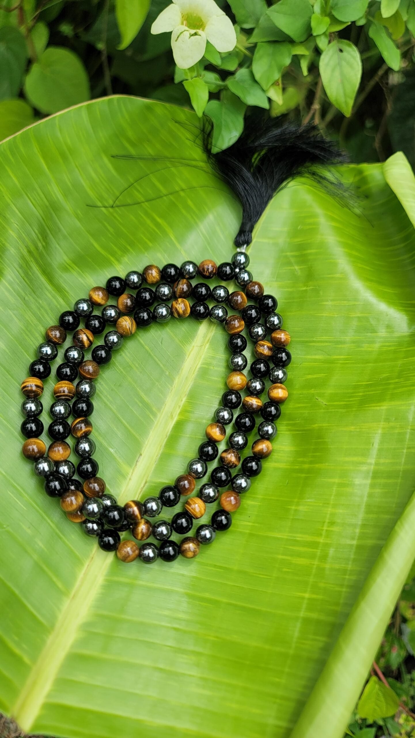 Triple Protection Gemstone Mala 108 Pearls