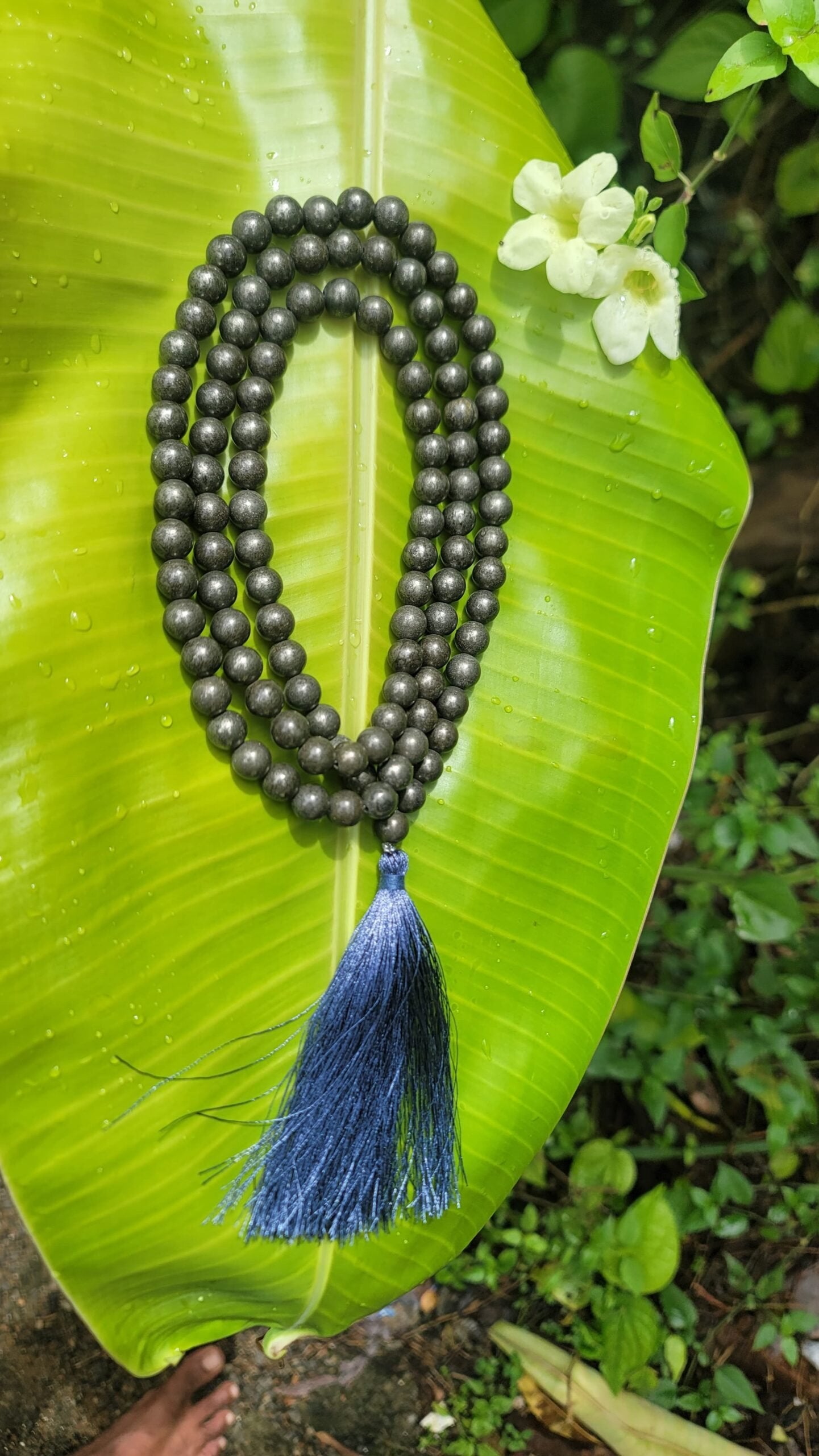 Natural Pyrite Gemstone Mala 108 Pearls