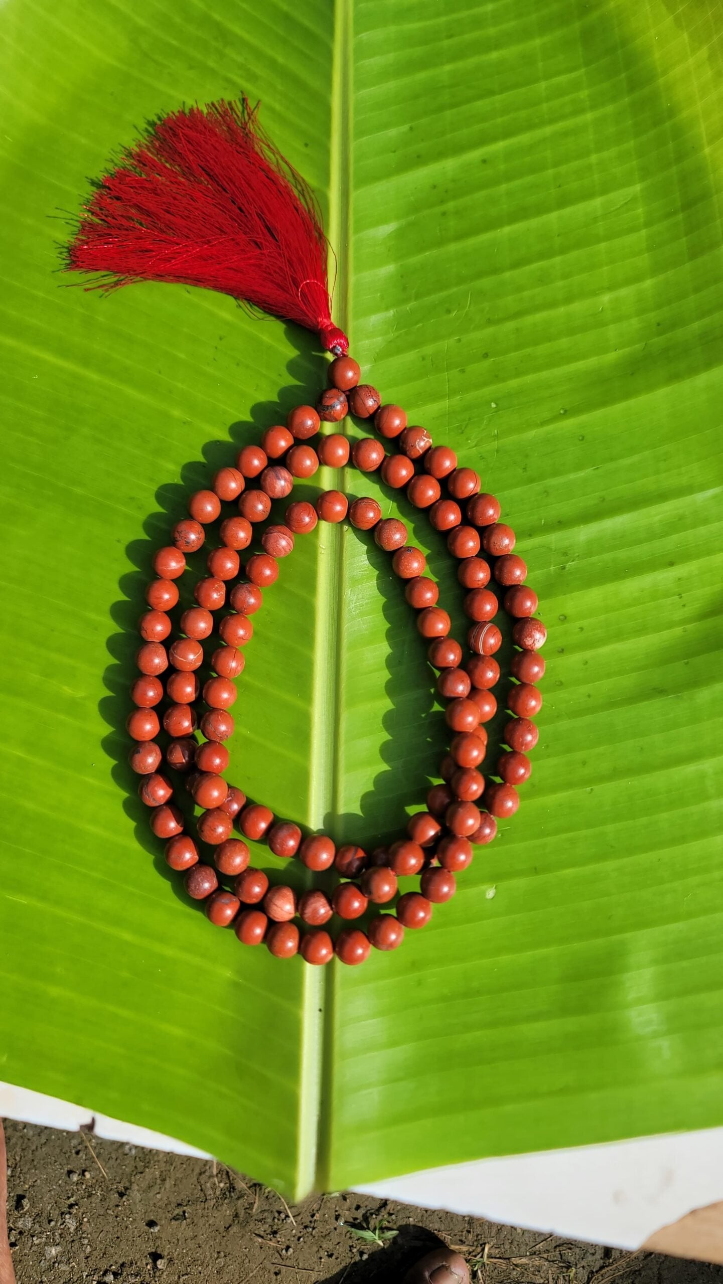 Red Jasper Gemstone Mala 108 Pearls