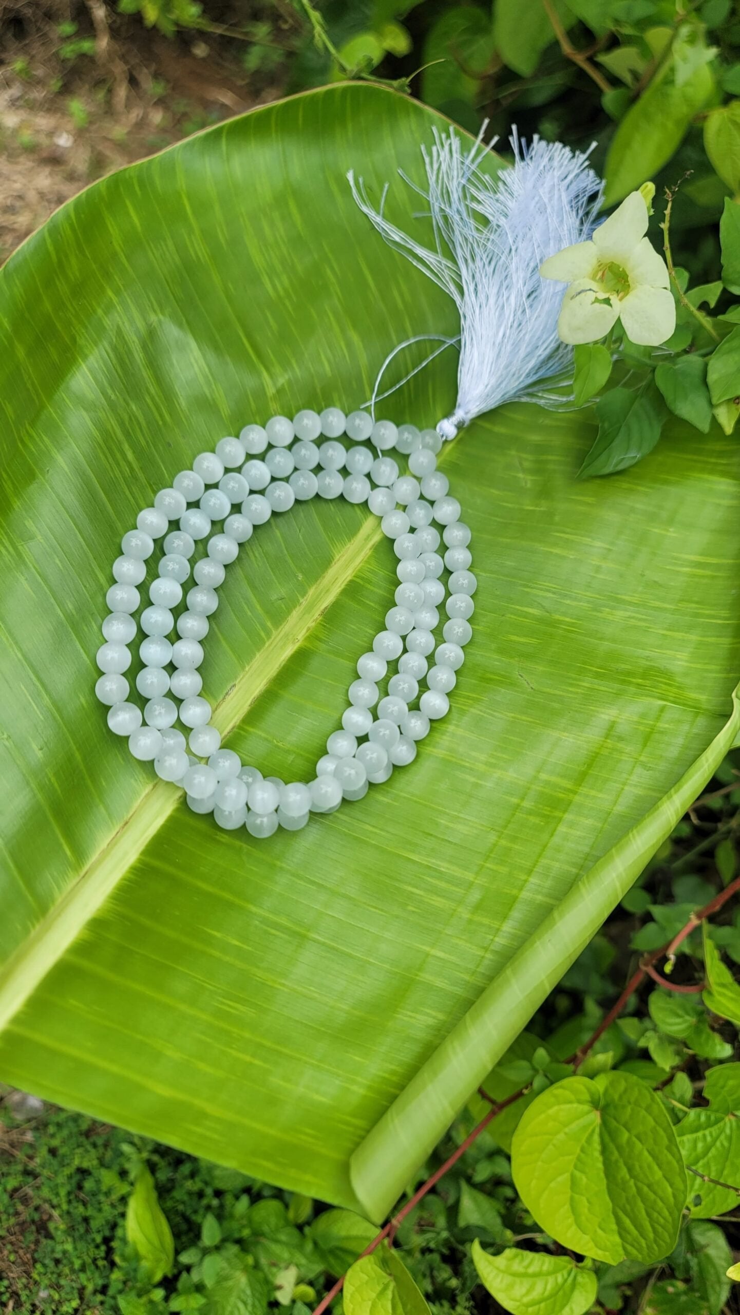 Selenite Gemstone Mala 108 Pearls