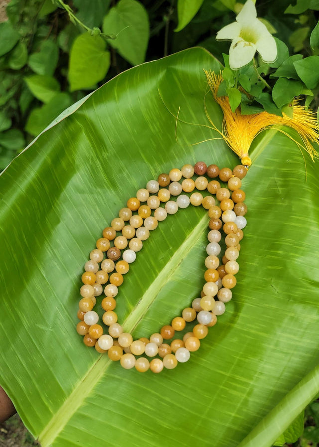 Yellow aventurine Gemstone Mala 108 Pearls