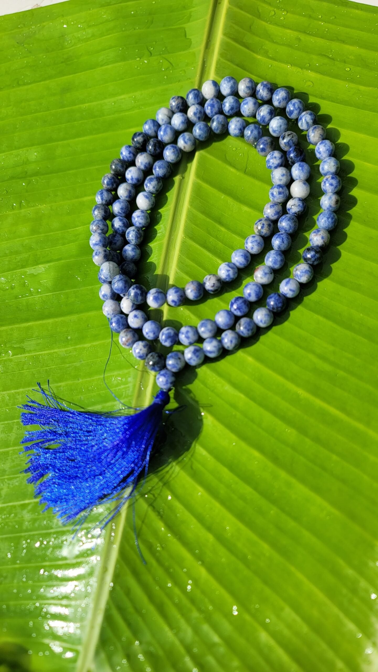 Sodalite Gemstone Mala 108 Pearls