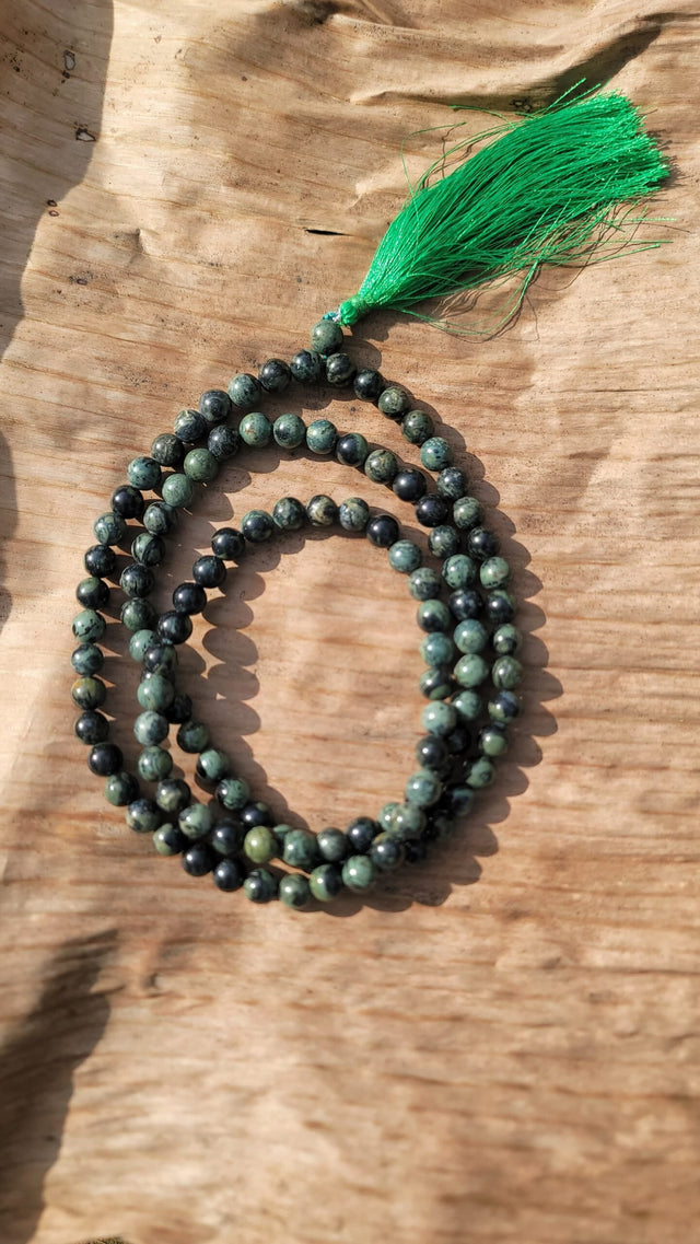 Ruby zoisite Natural Gemstone Mala 108 Pearls