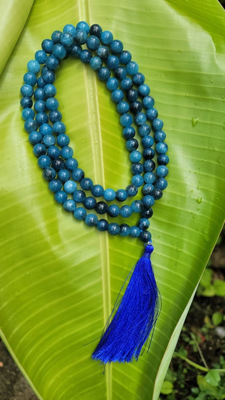 Apatite Gemstone Mala 108 Pearls