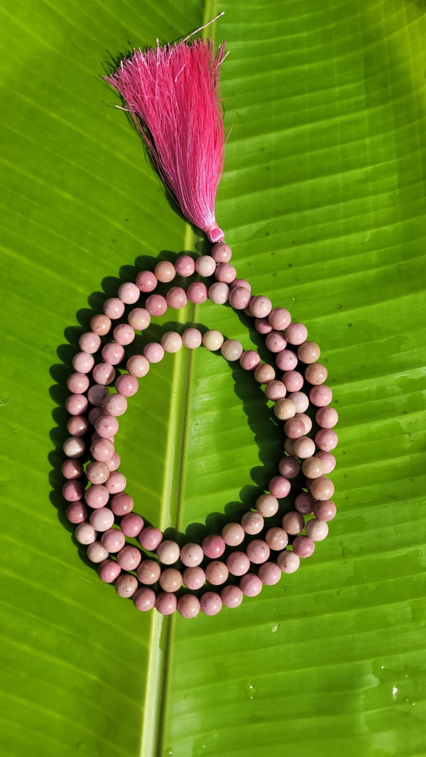 Rhodocrosite Gemstone Mala 108 Pearls
