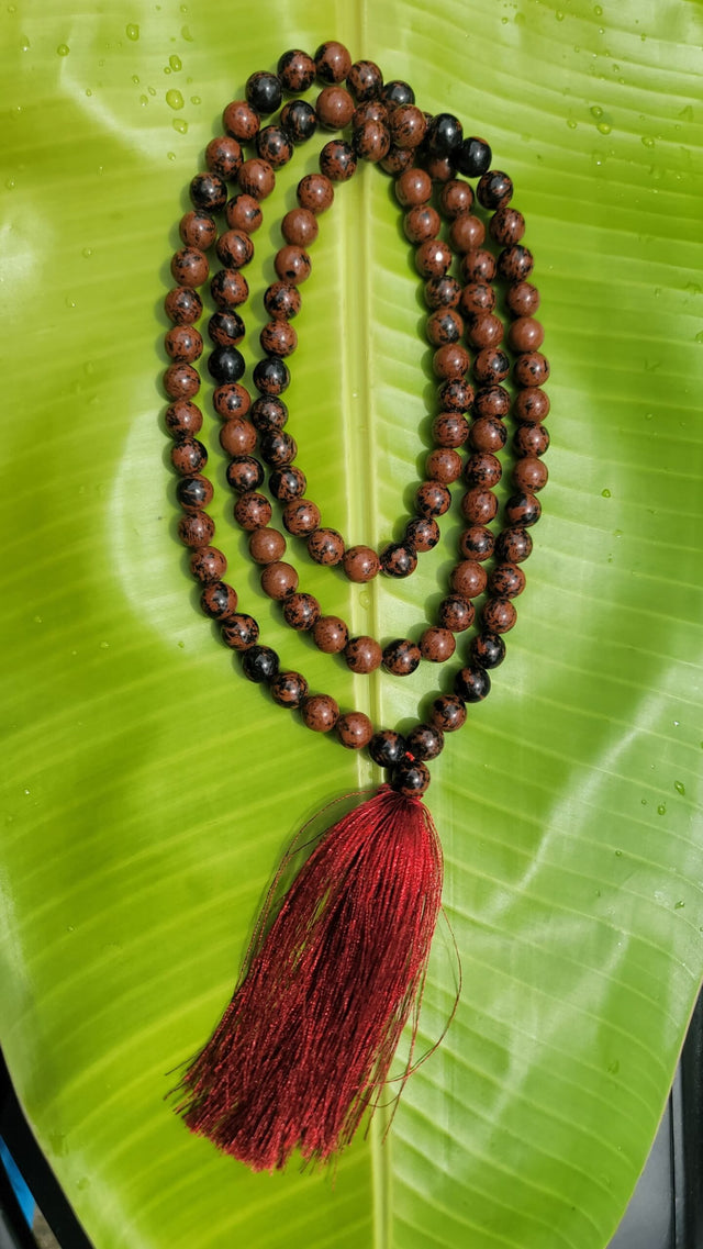 Mahogany Gemstone Mala 108 Pearls