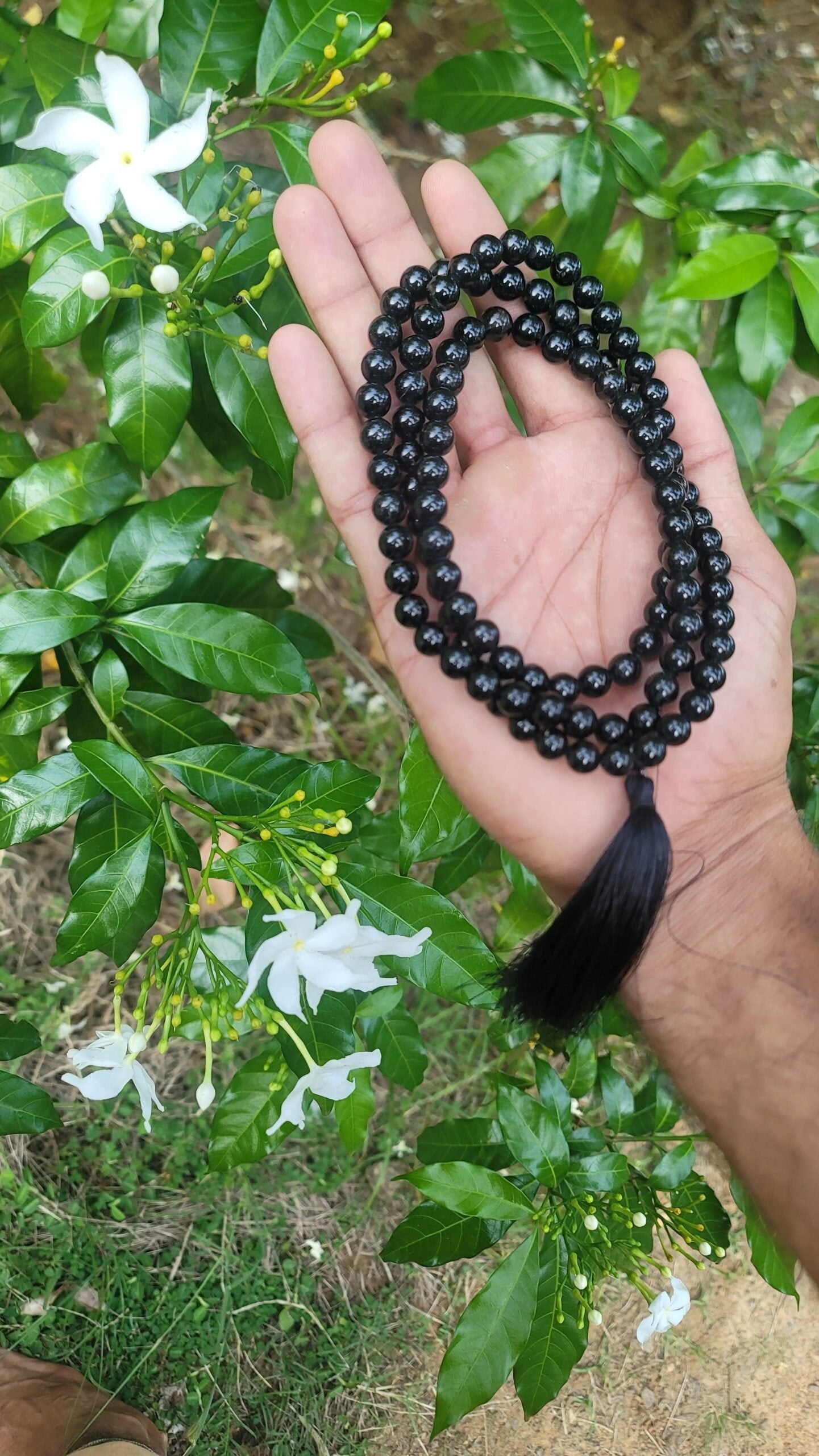 Tourmaline Gemstone Mala 108 Pearls
