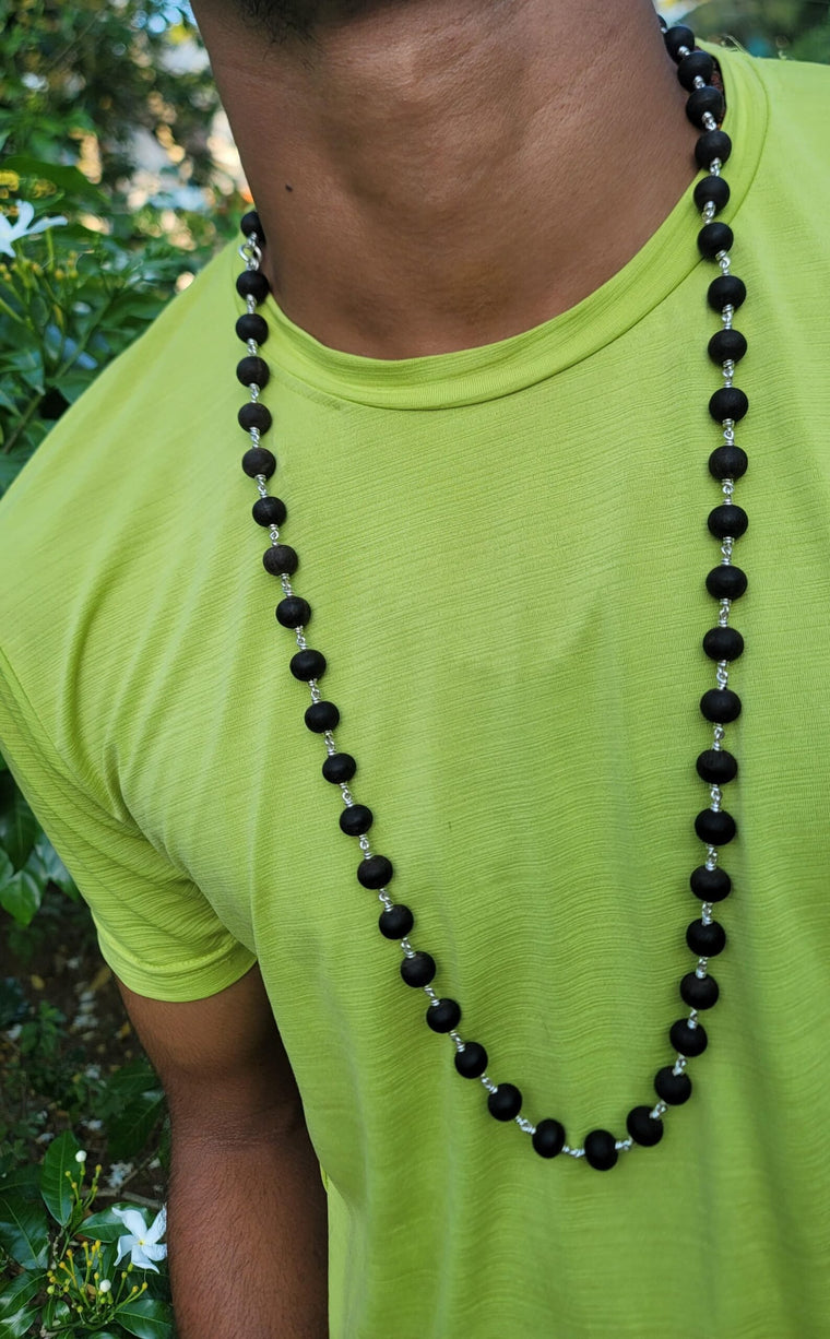 Karungali Silver(925) Plain Mala - 10mm
