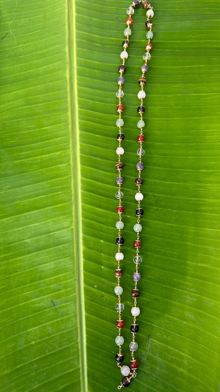 Seven Chakra Panchaloha(impon) Mala