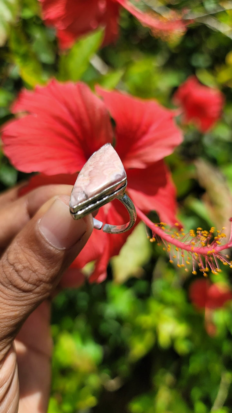 Rhodochrosite Gem Ring