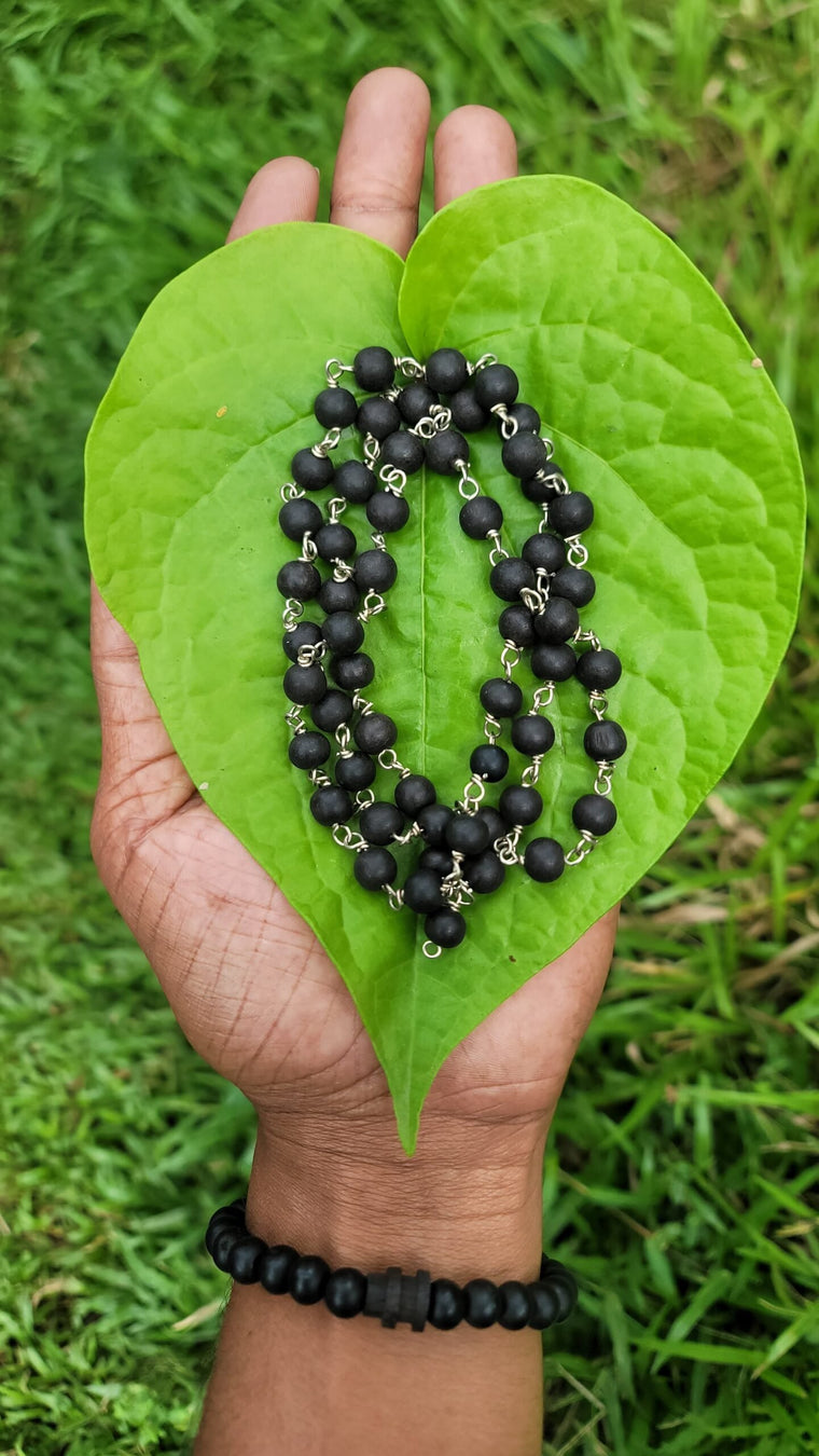 Karungali Metal Wire Mala 8mm 54 Pearls