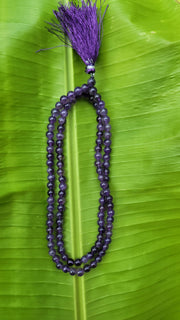 Amethyst Gem stone mala 108 pearls