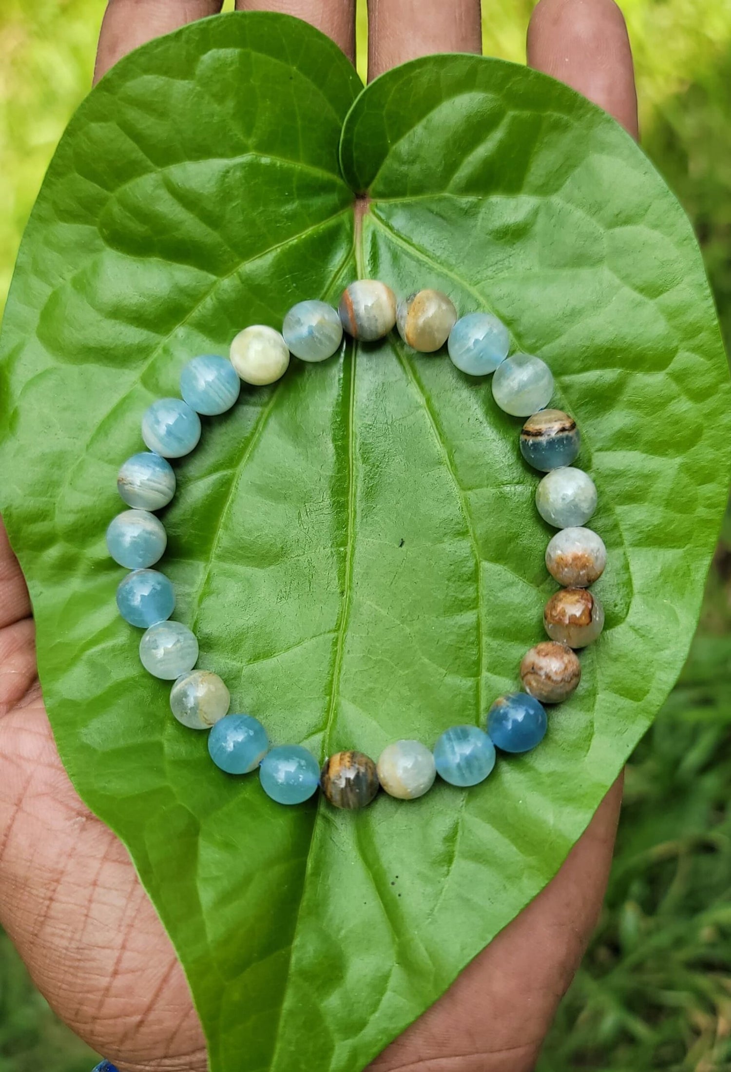Blue apatite Gemstone Bracelet