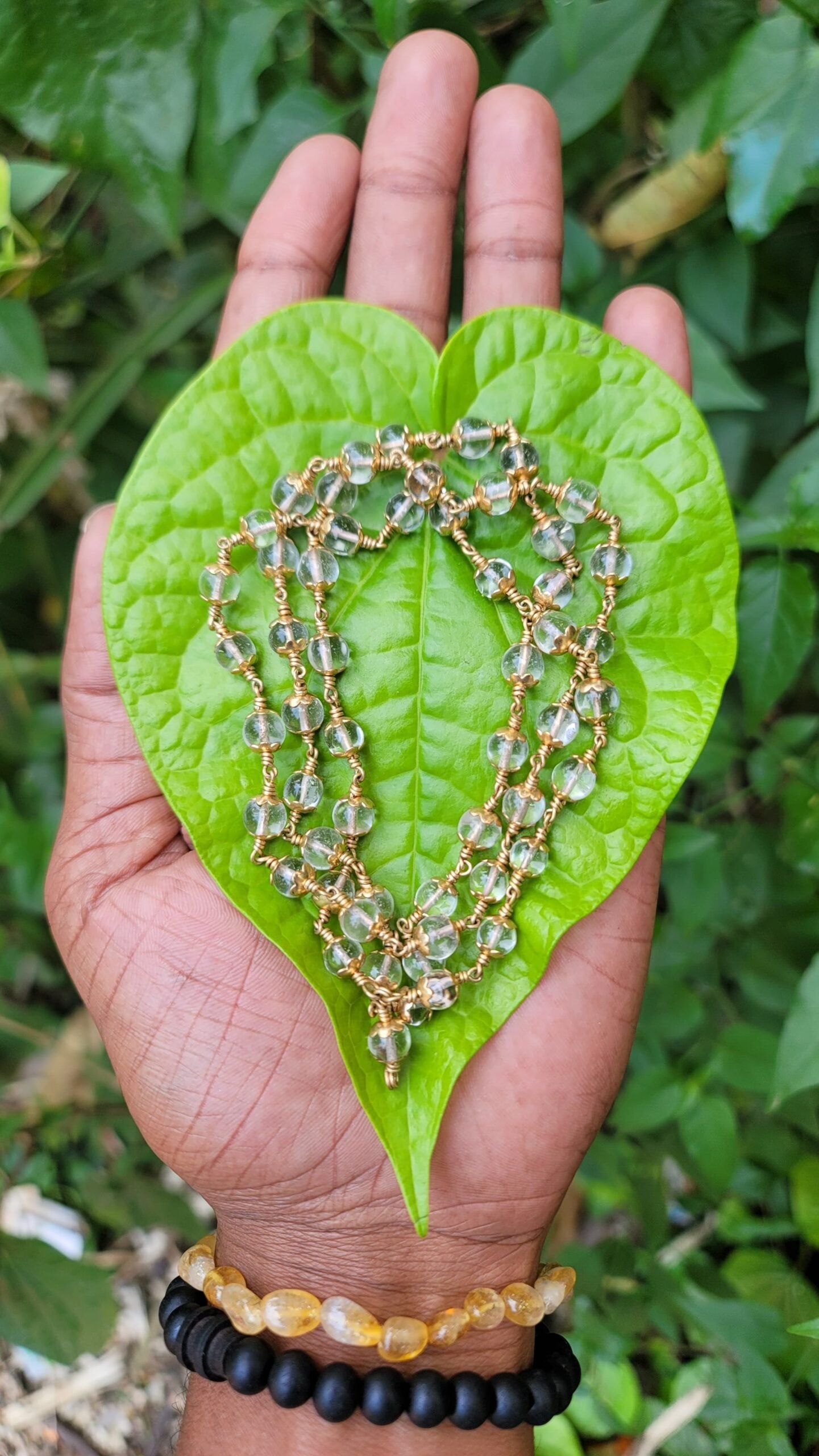 Spatika Panchaloha(Impon)Mala 6mm- 54 beads