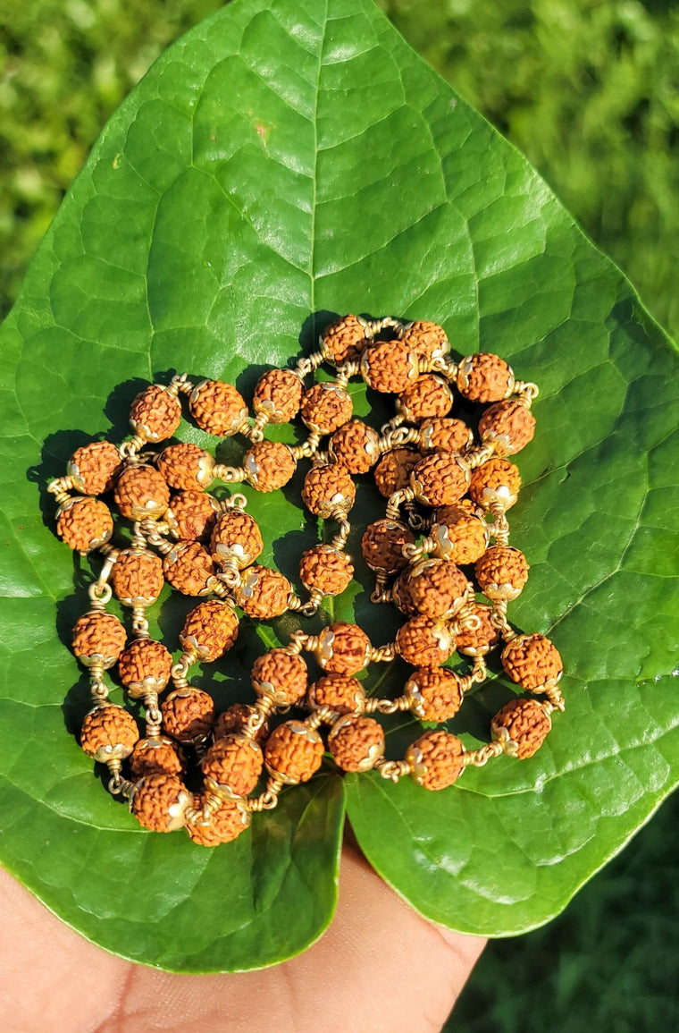 Rudraksha Panchaloha(Impone)Mala 8mm-54 beads