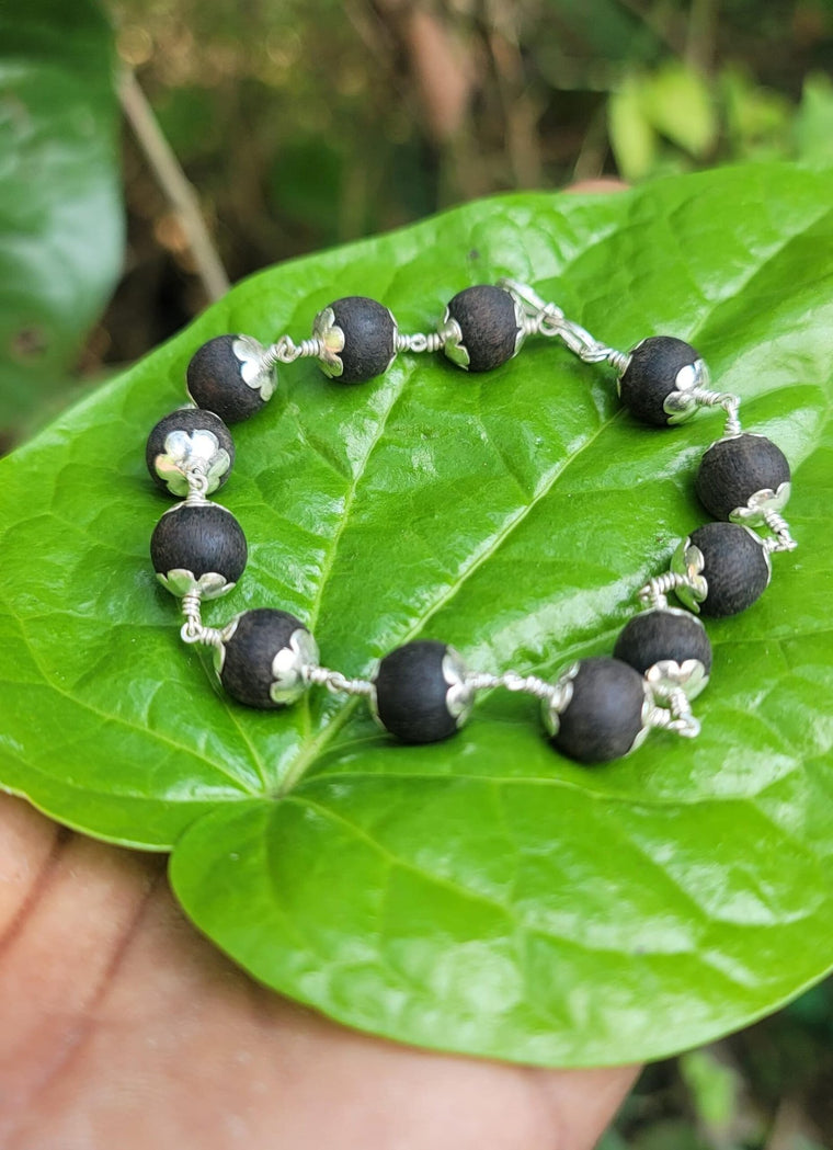 Karungali Silver(925) Bracelet-10mm