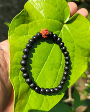 Karungali with Rudraksha Bracelet-6mm