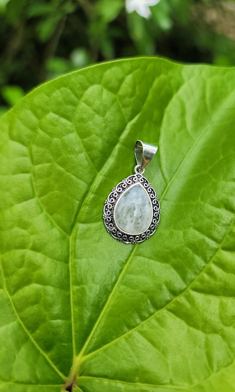 Rainbow Moonstone Gem Pendant