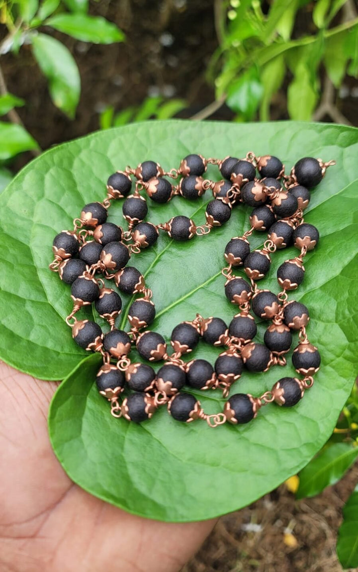 Karungali Copper Cap Mala - 10 MM