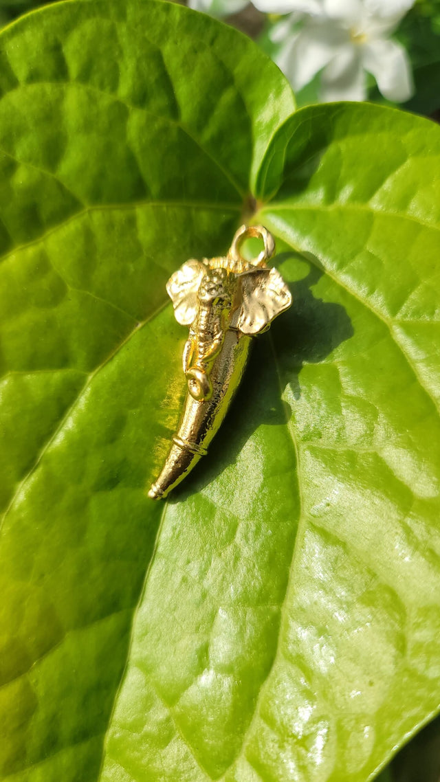 Panchaloha (Impon) Elephant Tusk Pendant