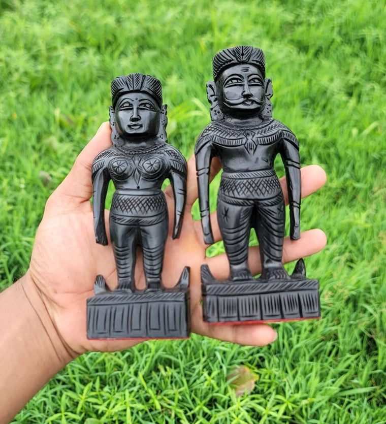 Karungali Marapachi Doll (Pair) - 6 inch
